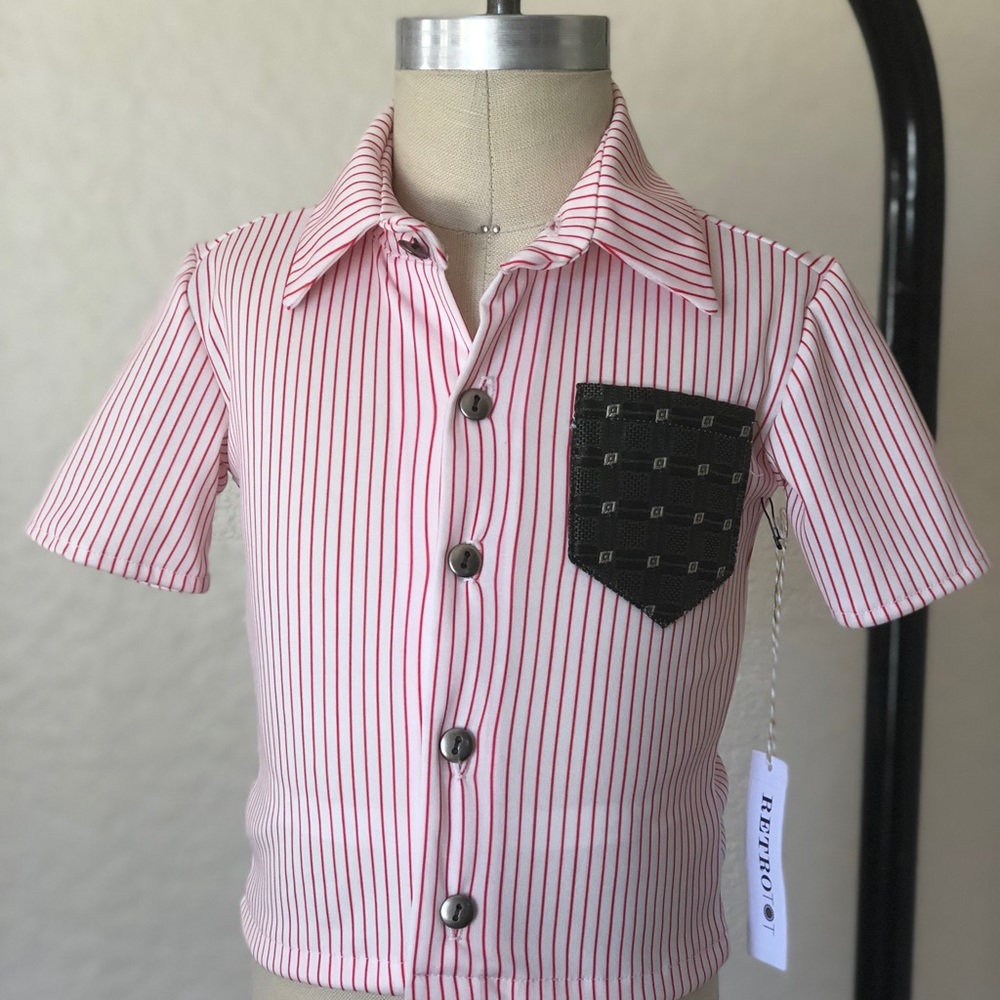 Boys 12-18 Month Button Down Pinstripe Shirt